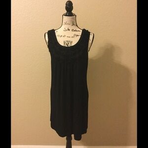 Black dress with rose detail